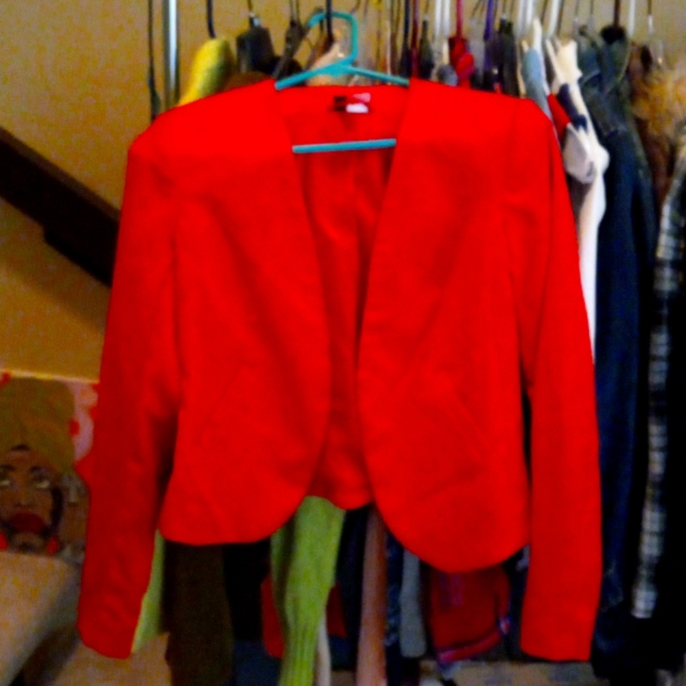 Red European style blazer